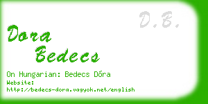 dora bedecs business card